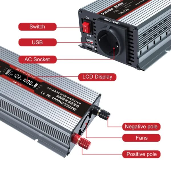 1200 wattCar Power Inverter Pure Sine wave - Image 10