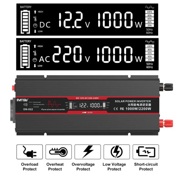 1200 wattCar Power Inverter Pure Sine wave - Image 2